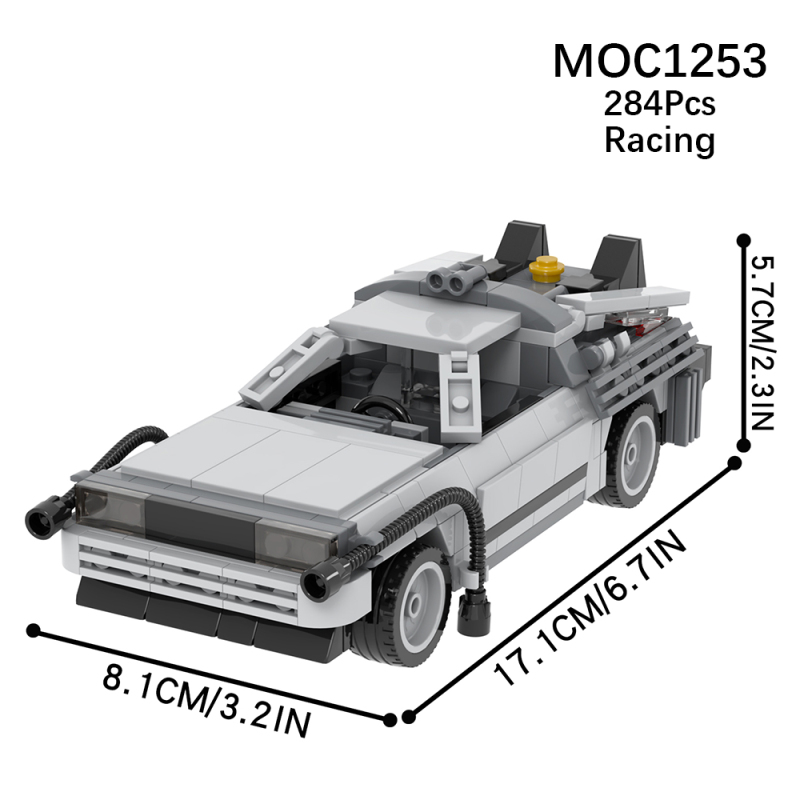 MOC1253 Creativity series Back to the future Car Model Building Blocks Bricks Kids Toys for Children Gift MOC Parts