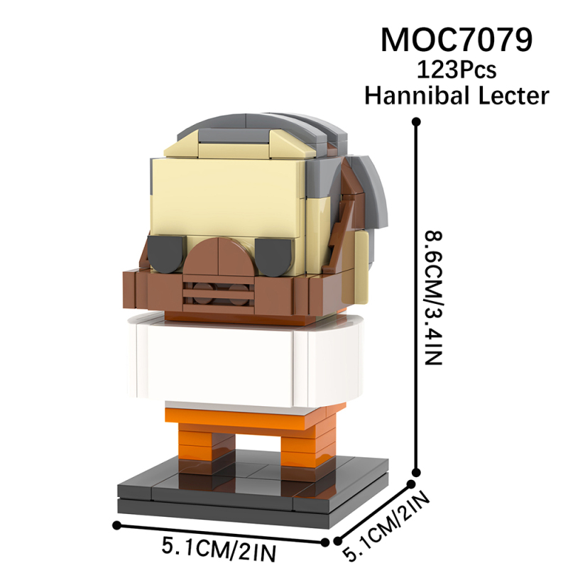 MOC7079 Horror Movie Hannibal Lecter Action Figure Model Building Blocks Bricks Kids Toys for Children Gift MOC Parts