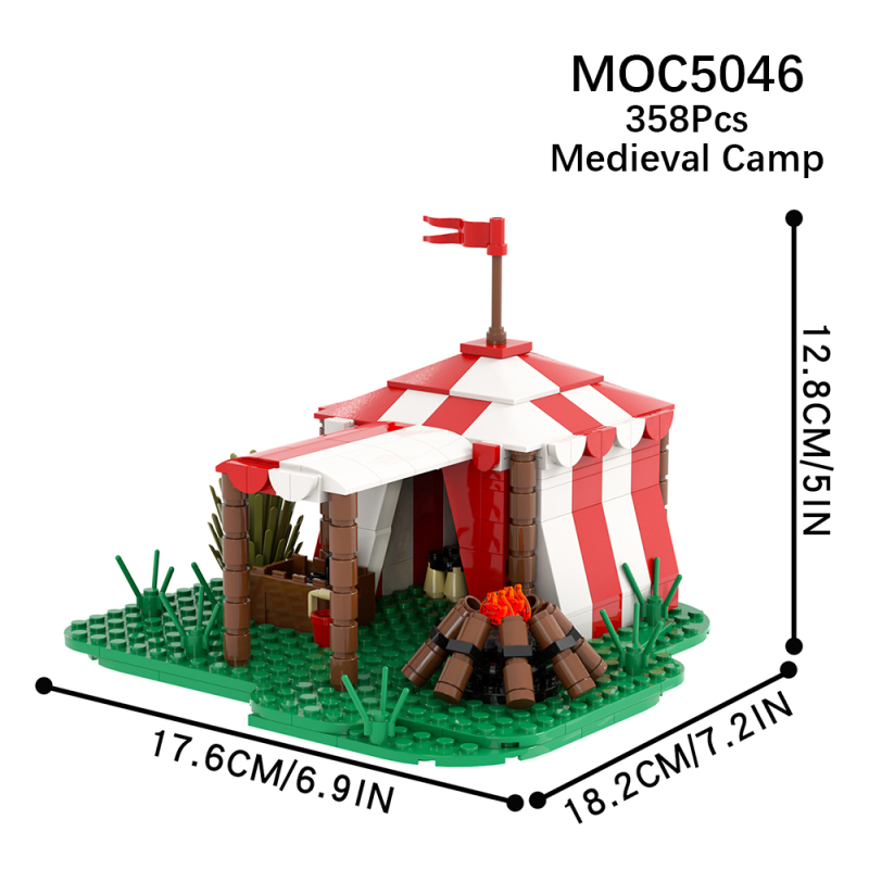 MOC5046 Military Series Medieval Camp  Building Blocks Bricks Kids Toys for Children Gift MOC Parts