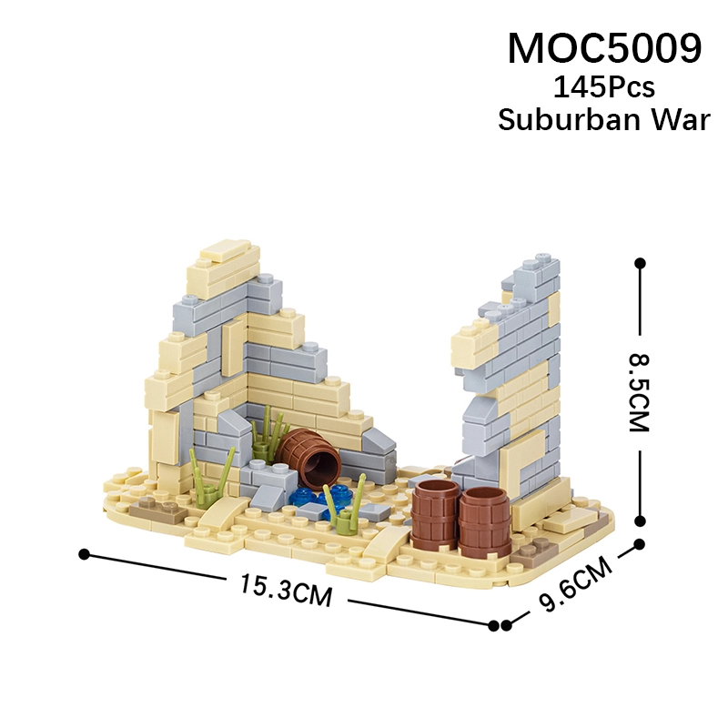 MOC5009 Military Series Suburban War Building Blocks Bricks Kids Toys for Children Gift MOC Parts
