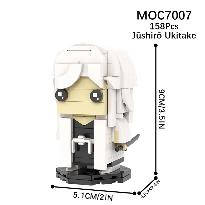 MOC7007 Creativity series BLEACH Anime Jūshirō Ukitake Action Figure Model Building Blocks Bricks Kids Toys for Children Gift MOC Parts
