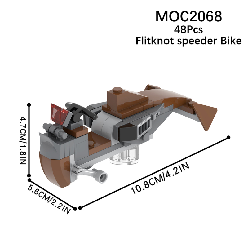 MOC2068 Star Wars Flitknot Speeder Bike With Count Dooku Building Blocks Bricks Kids Toys for Children Gift MOC Parts 