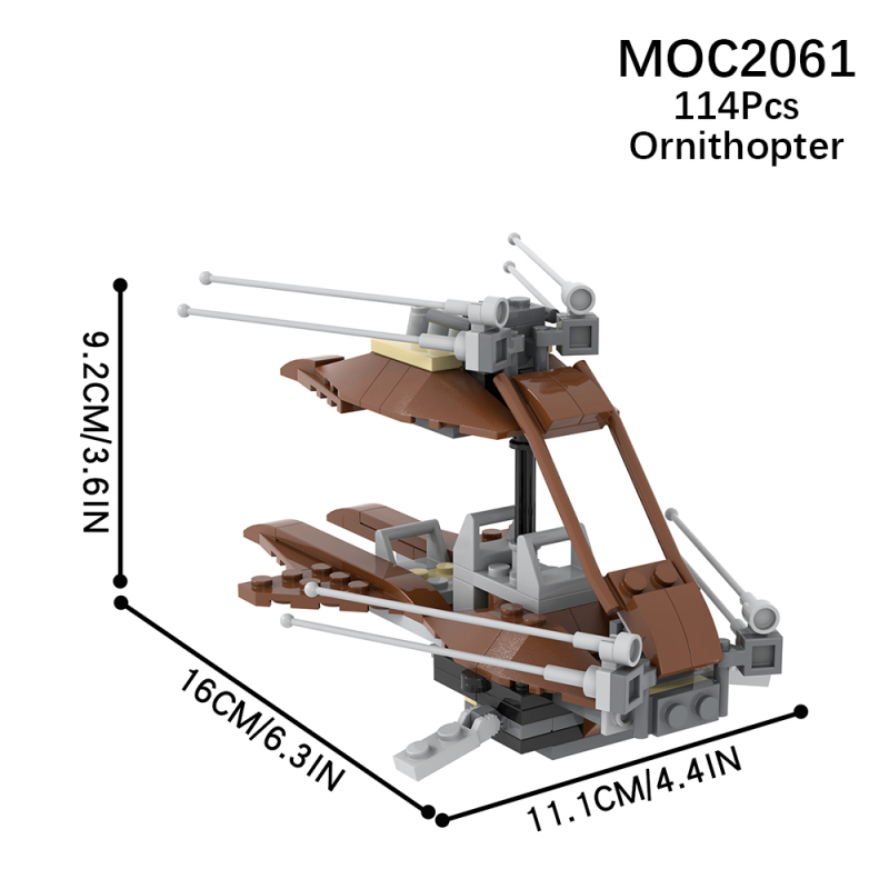 MOC2061 Star Wars Wookiee ornithopter Building Blocks Bricks Kids Toys for Children Gift MOC Parts