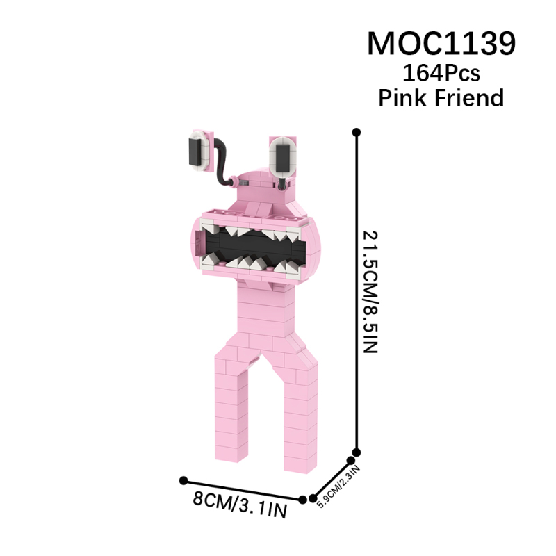 MOC1139 Creativity series Horror Game Pink Friend Character Building Blocks Bricks Kids Toys for Children Gift MOC Parts