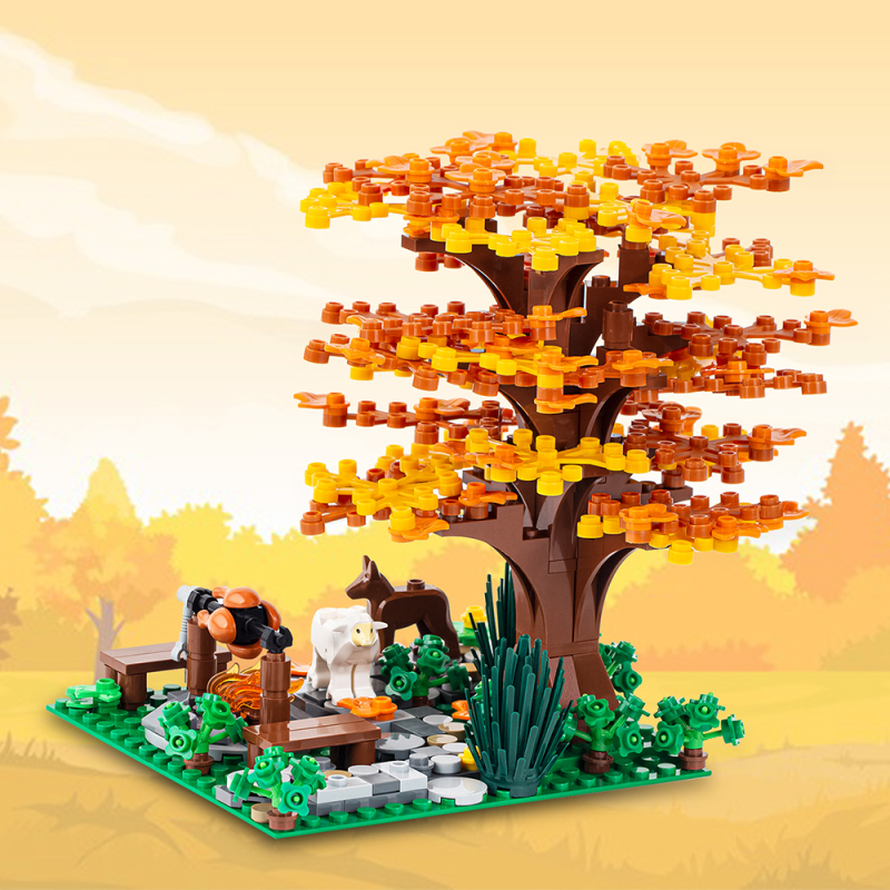 MOC3016  Farm Series Autumn picnic Model Building Blocks Bricks Kids Toys for Children Gift MOC Parts