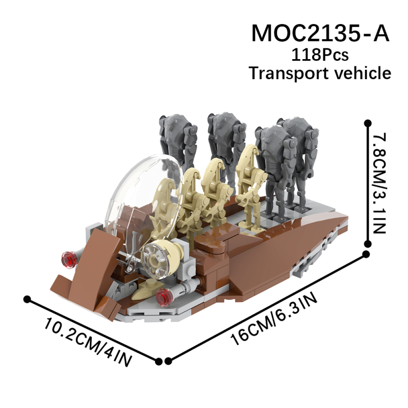 MOC2135 Star Wars Movie serie Combat robot transport vehicle Building Blocks Bricks Kids Toys for Children Gift MOC Parts