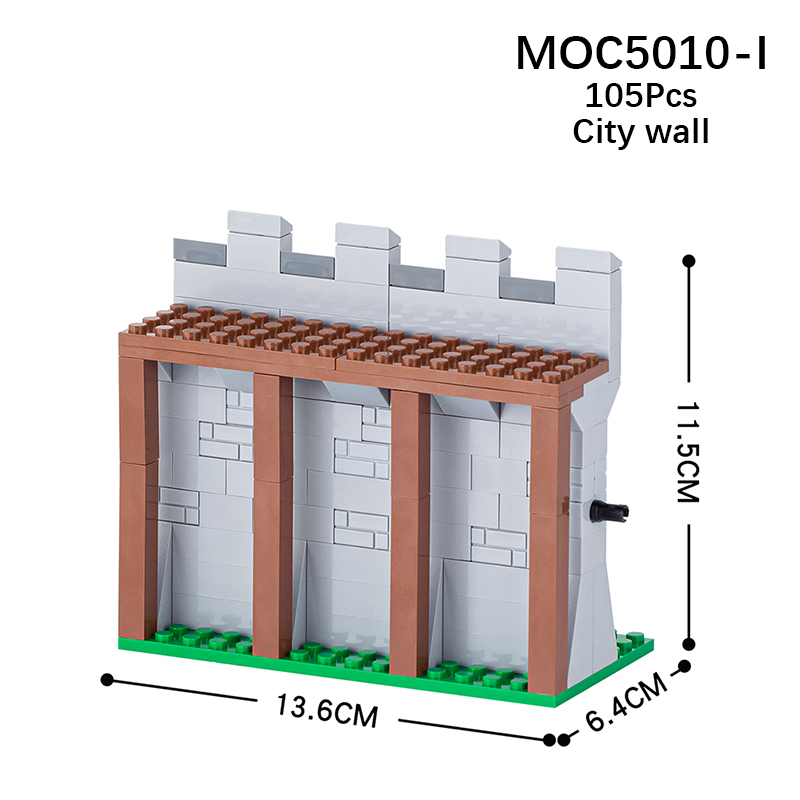 MOC5010 Military Series City Wall Building Blocks Bricks Kids Toys for Children Gift MOC Parts