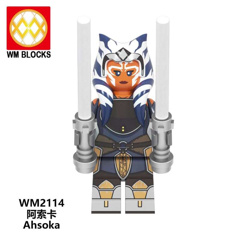 WM2113   WM2114  Star Wars Minifigure Ahsoka Warrior Imperial Stormtrooper Clone Soldier Bricks Kids Toy