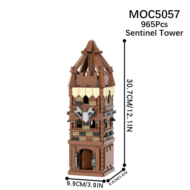 MOC5057 Military Series Tribe Watchtower Building Blocks Bricks Kids Toys for Children Gift MOC Parts