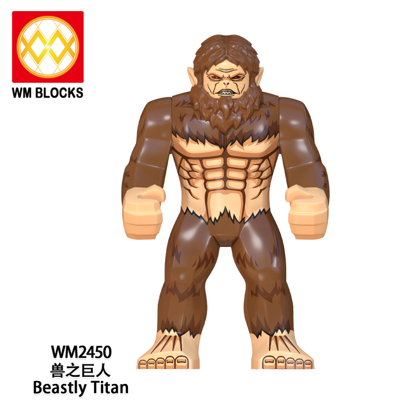 WM6148 Anime Attack on Titan Eren Jaeger Armin Arlert Levi Ackerman Mikasa Ackerman Colossal Titan Armored Titan Beastly Titan Action Figure Building Blocks Kids Toys