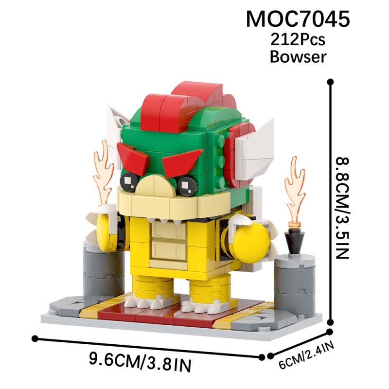 MOC7045 Creativity series Anime Bowser Figure Model Building Blocks Bricks Kids Toys for Children Gift MOC Parts