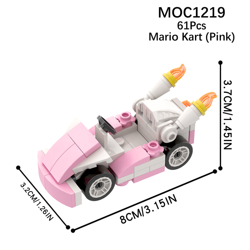 MOC1218 MOC1219 MOC1220 MOC1221 MOC1222 Creativity series Colorful Mario Karts  Model Building Blocks Bricks Kids Toys for Children Gift MOC Parts