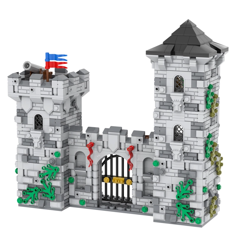 MOC5053 Military Series Medieval tower gate Building Blocks Bricks Kids Toys for Children Gift MOC Parts