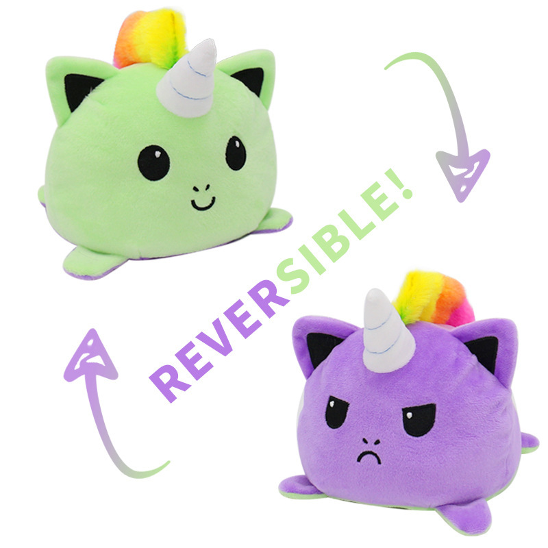 Double Sided Cat Gato Kids Plushie Animals Unicorn Octopus Flip Doll Cute Toy Peluches For Pulpos Plush Stuffed Doll Plush Toys