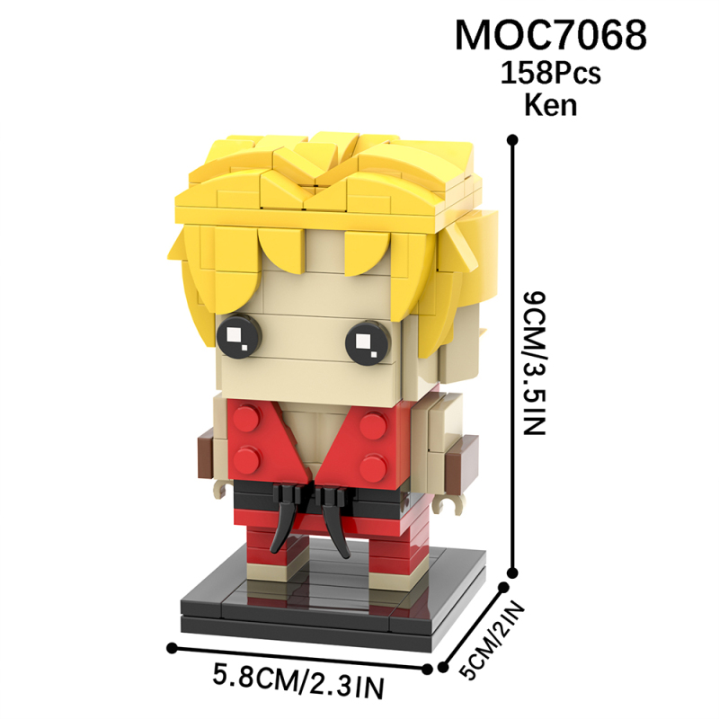 MOC7068 Creativity series Game Street Fighter Character Ken brickheadz Building Blocks Bricks Kids Toys for Children Gift MOC Parts