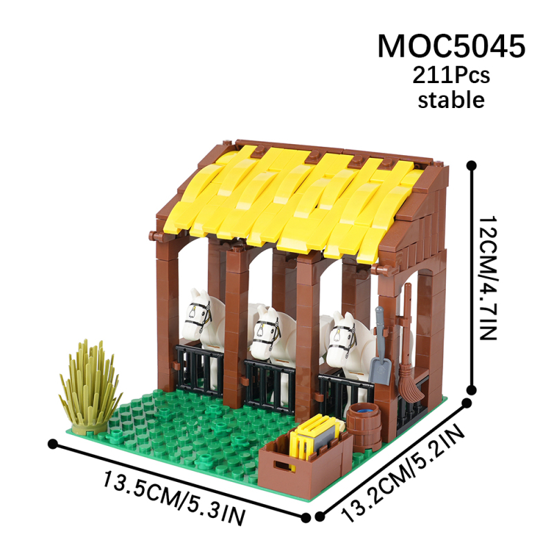 MOC5045 Military Series Stable Building Blocks Bricks Kids Toys for Children Gift MOC Parts