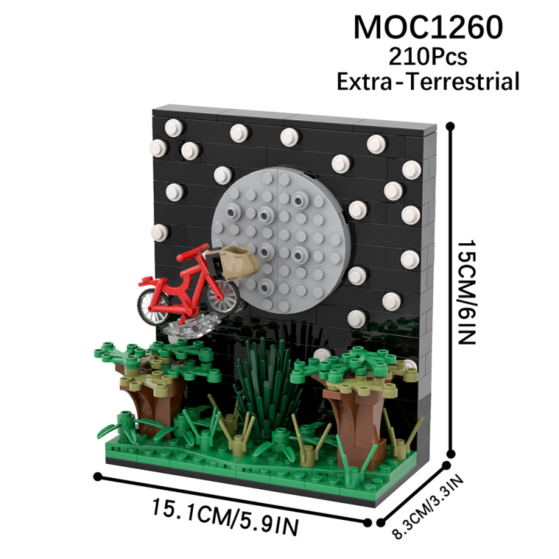 MOC1260 Creativity series E.T. the Extra-Terrestrial Movie Scene Building Blocks Bricks Kids Toys for Children Halloween Gift MOC Parts