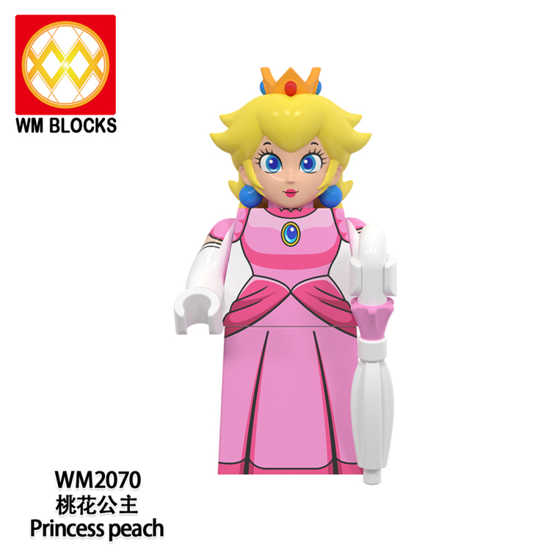 WM6103 Mario GAME Mario Toad Charles Martinet Wario BIGI T·Yoshisaur Munchakoopas Bowser Action Figure Building Blocks Kids Toys