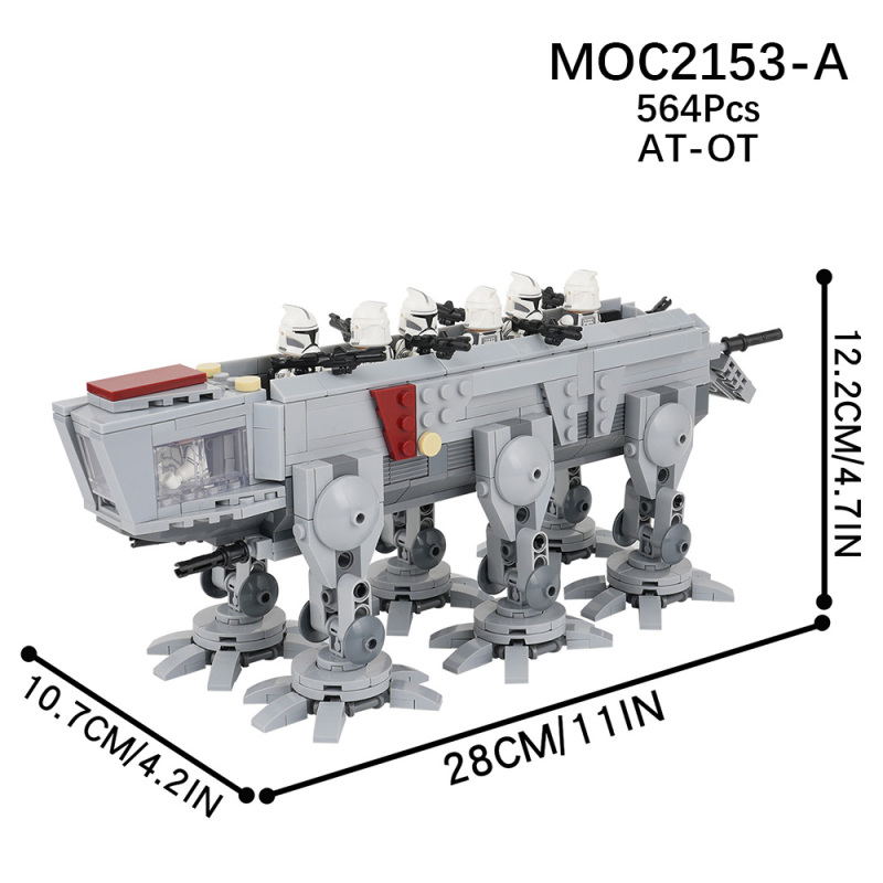 MOC2153  Star Wars Movie series AT-OT Droid Model Building Blocks Bricks Kids Toys for Children Gift MOC Parts