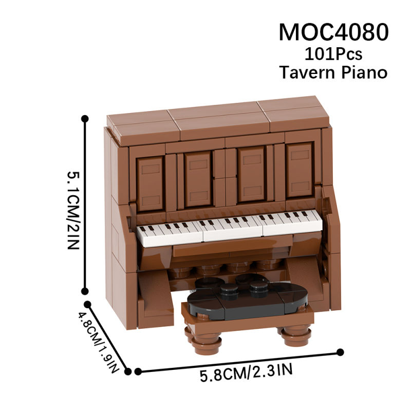 MOC4080 City Series Piano tavern Building Blocks Bricks Kids Toys for Children Gift MOC Parts