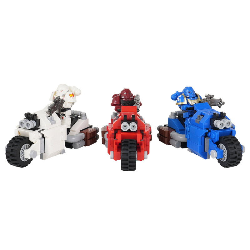 MOC1293 MOC1294 MOC1295 Creativity series Predator Motorcycle Building Blocks Bricks Kids Toys for Children Halloween Gift MOC Parts