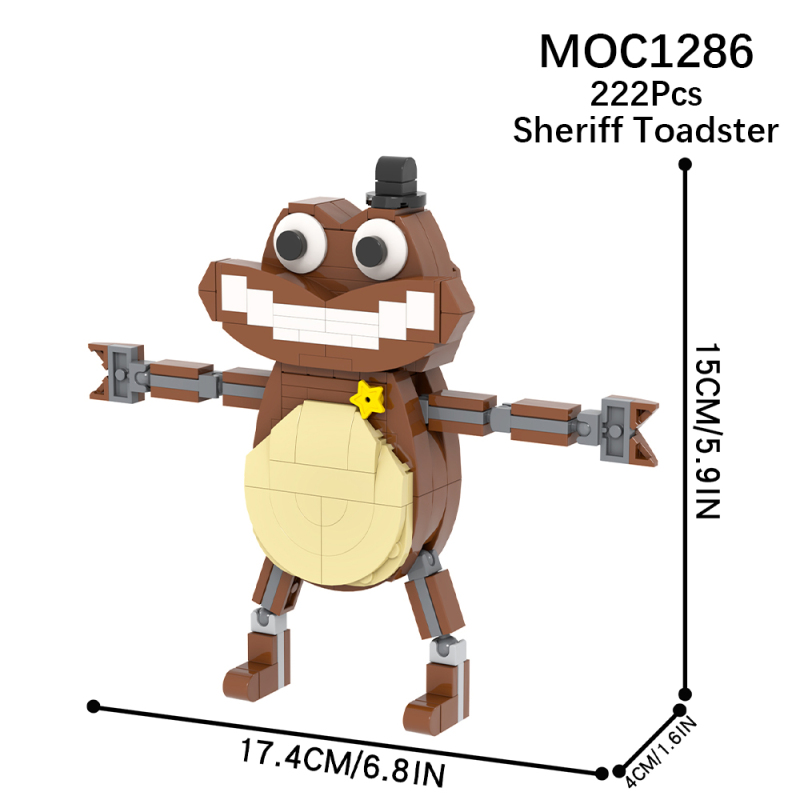 MOC1286 Creativity series Horror Game Garten of BanBan Sheriff Toadster Character Model Building Blocks Bricks Kids Toys for Children Gift MOC Parts