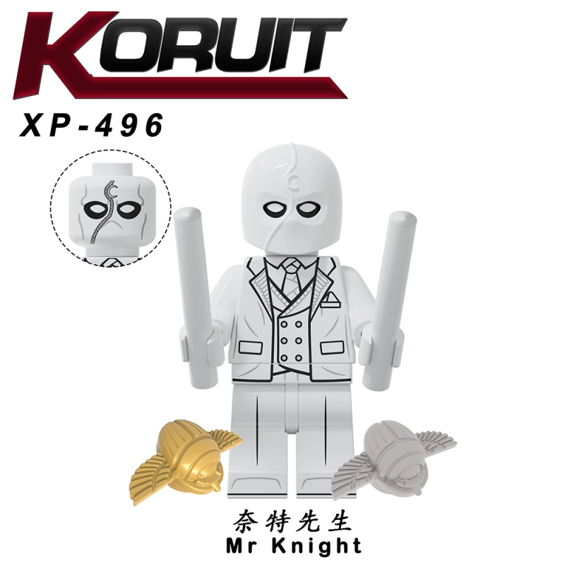 KT1065 Marvel Super Hero Moon Knight Khonsu Action Figure Building Blocks Kids Toys