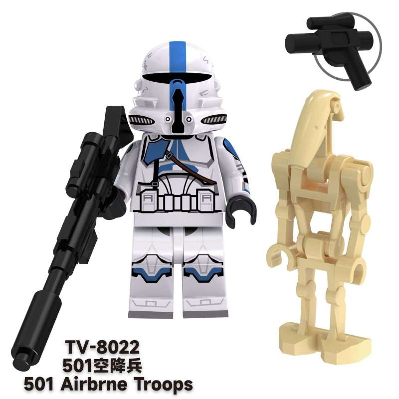 TV6103 Star War Airborne Troops Clone  Trooper Obi-Wan Cal Kestis Rahm Kota Ahsoka Action Figure Building Blocks Kids Toys