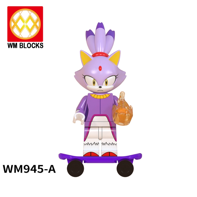 WM6087-A Game Series Sonic Ray Rabbit Big The Cat Charmy Bee Tikal Dr.Eggman Blaze Storm Action Figure Building Blocks Kids Toys