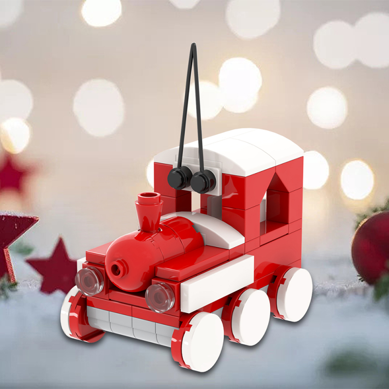 MOC1077 Christmas Series Train Pendant Building Blocks Bricks Kids Toys for Children Gift MOC Parts 