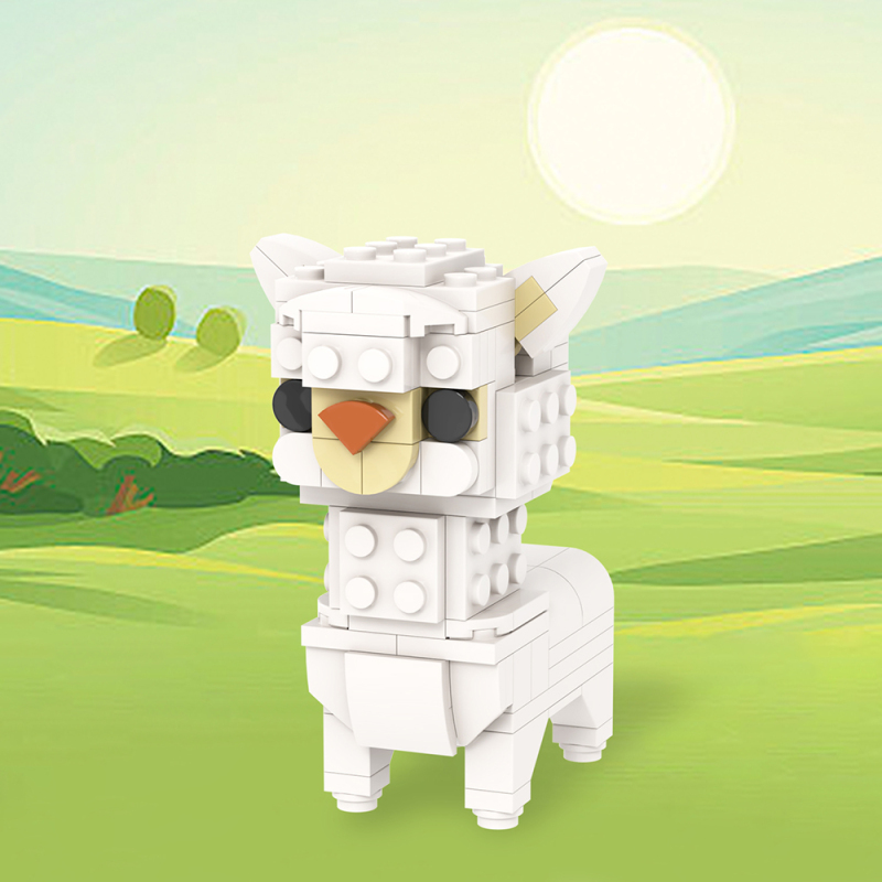 MOC7033 Creativity series 3D Animal alpaca brickheadz Building Blocks Bricks Kids Toys for Children Gift MOC Parts