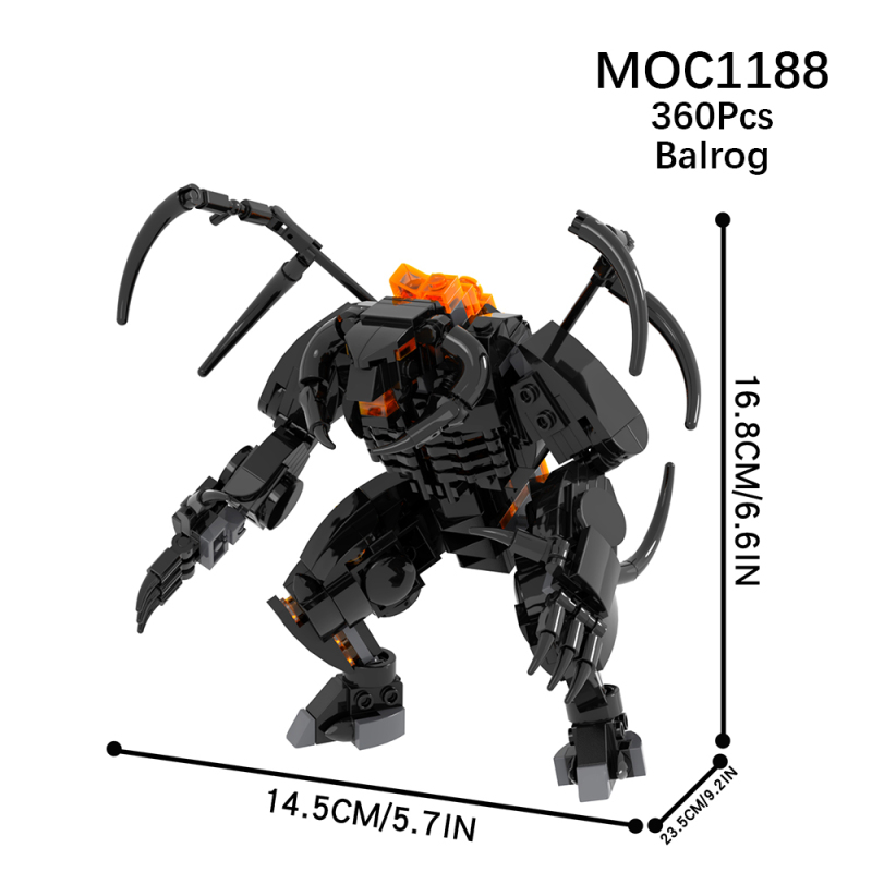 MOC1188 Creativity Series The Lord of the Rings Balrog Model Building Blocks Bricks Kids Toys for Children Gift MOC Parts