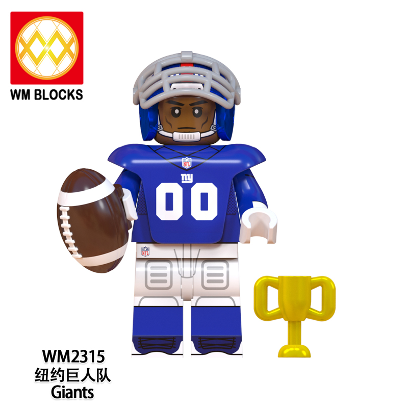 WM6134 Baseball Player celebrity  Pittsburgh Steelers Los Angeles Rams Tampa Bay Pirates Miami Dolphins New York Giants Green Bay Packers New York Jets Minnesota Vikings Action Figure Building Blocks Kids Toys