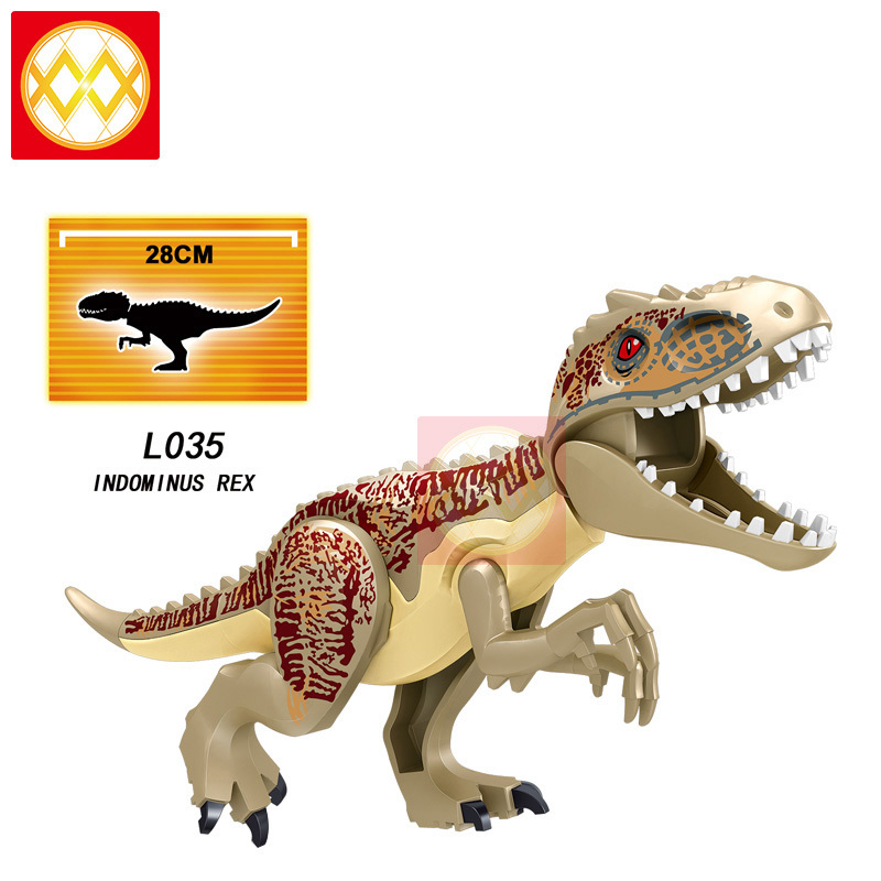 L030-L036 Raptor Dinosaur Tyrannosaurus Rex Action Figures Building Blocks Kids Toys