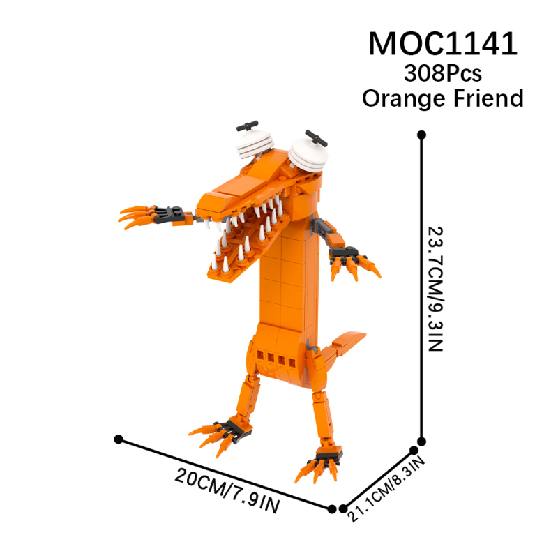 MOC1141 Creativity series Horror Game Orange Friend Character Building Blocks Bricks Kids Toys for Children Gift MOC Parts