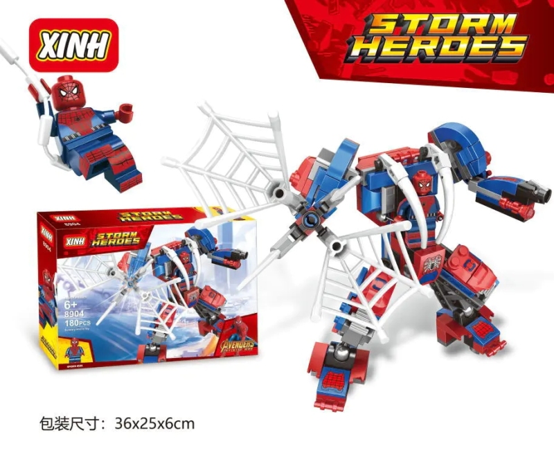 XH8904 The Avengers spider man Armor Set Action Figures Building Blocks Kids Toys For Children Gift