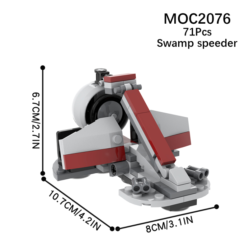 MOC2076 Star Wars Series Swamp speeder Building Blocks Bricks Kids Toys for Children Gift MOC Parts