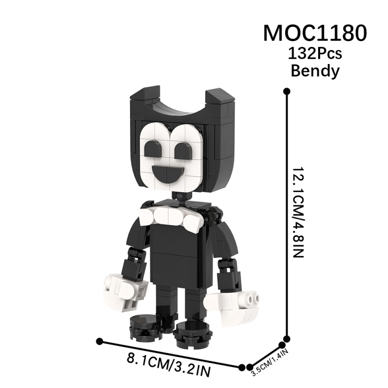 MOC1180 Creativity series Game Bendy and the ink machine Horror Bendy Model Building Blocks Bricks Kids Toys for Children Gift MOC Parts