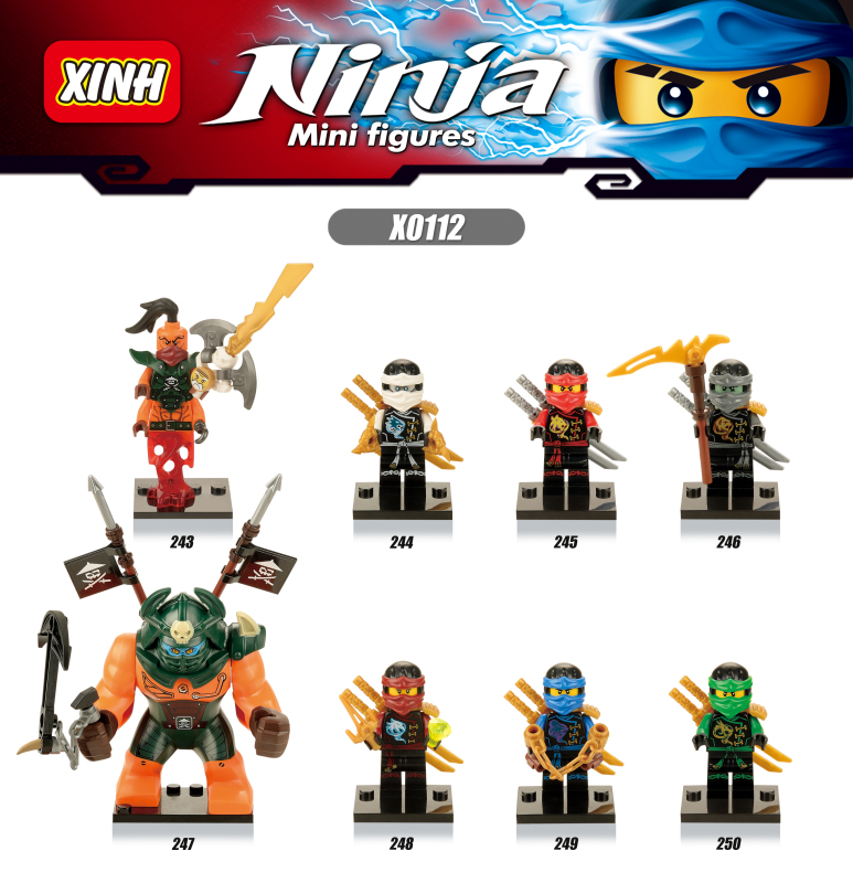 X0112 Ninjago Kai Smith Jay Walker Cole Zane Lloyd Nya Smith Doubloon NADAKHAN Action Figures Building Blocks Kids Toys For Children Gift