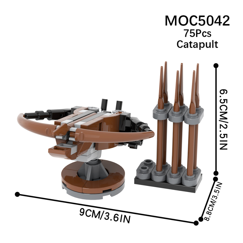 MOC5042 Military Series Medieval Catapult Weapons Building Blocks Bricks Kids Toys for Children Gift MOC Parts