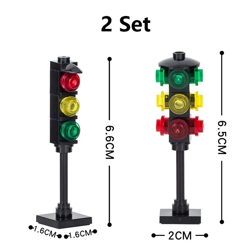 MOC4030 Traffic Light Four-eye Signal Light Building Blocks Bricks Kids Toys for Children Gift MOC Parts Creativity