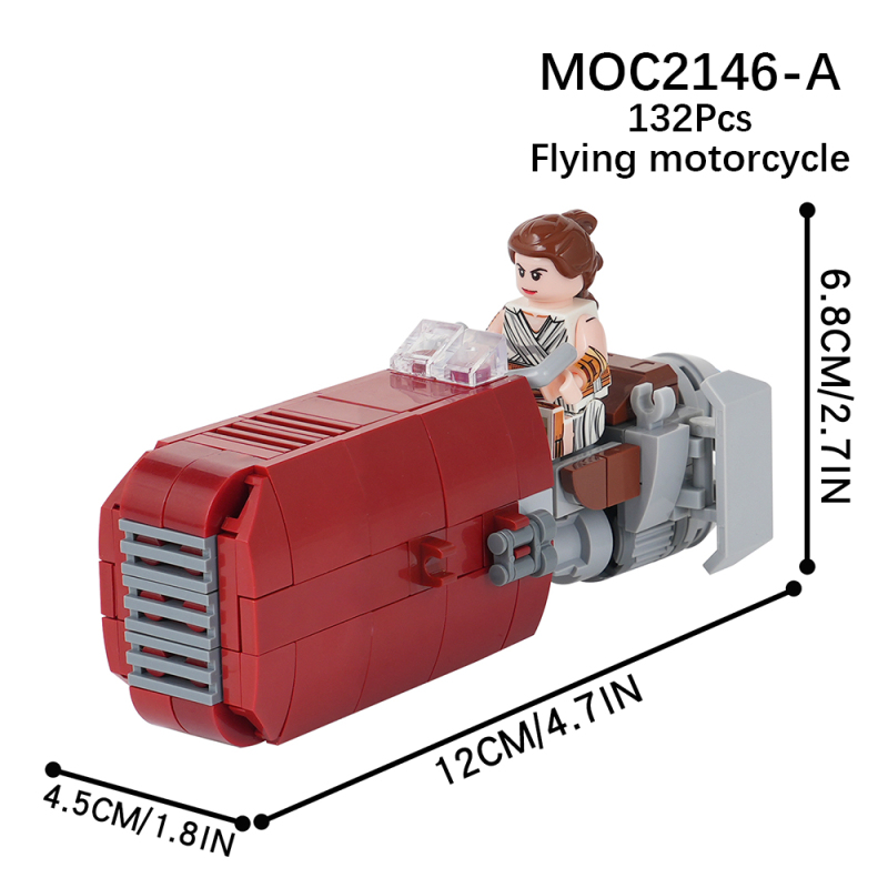 MOC2146 Star Wars Movie series Rey Flying Speeder Model Building Blocks Bricks Kids Toys for Children Gift MOC Parts