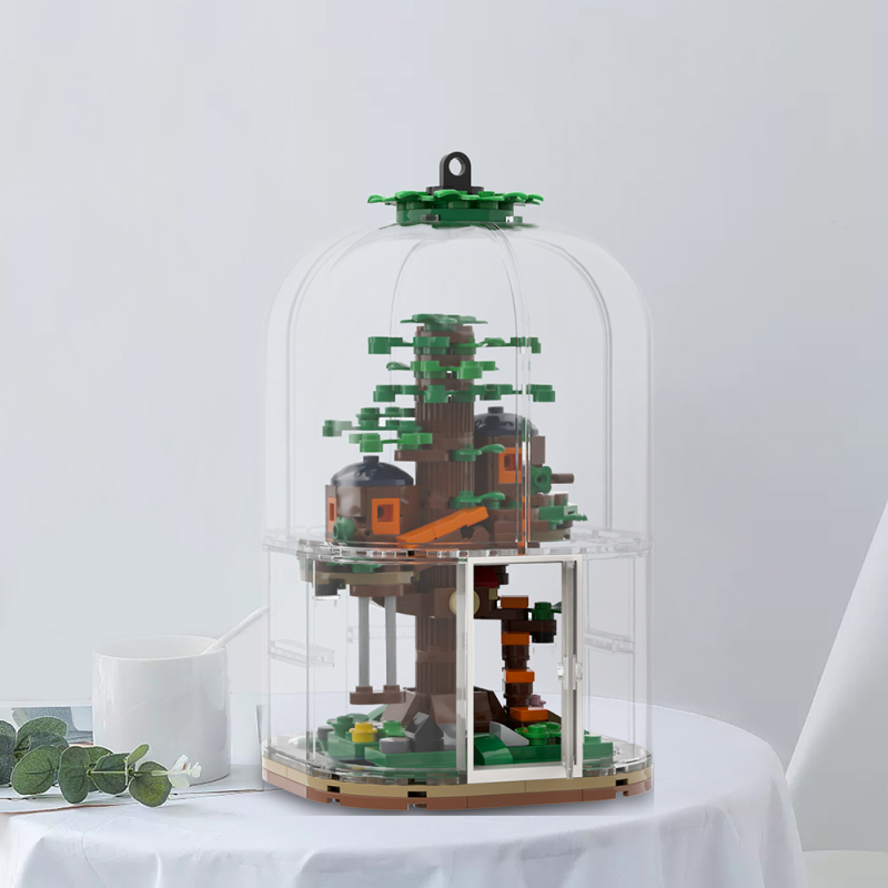 MOC1301 Creativity series Mini Tree House Scene Building Blocks Bricks Kids Toys for Children Halloween Gift MOC Parts