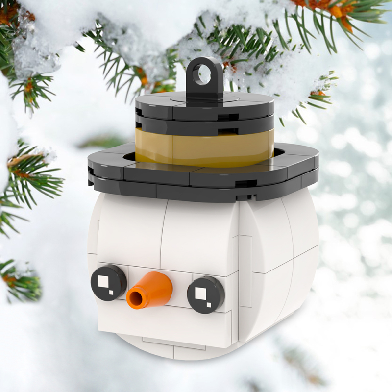 MOC1090 Creativity series Snowman pendant Building Blocks Bricks Kids Toys for Children Gift MOC Parts