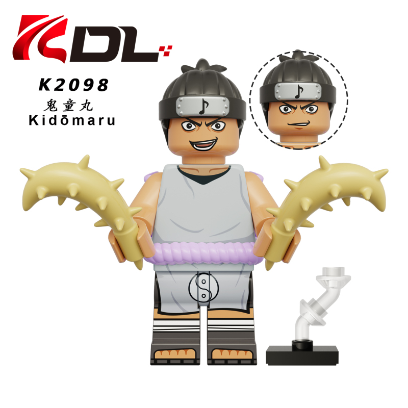 KDL813 Anime NARUTO Kimimaro Shikamaru Tayuya Yakushi Kabuto Jirobo Gaara Action Figure Building Blocks Kids Toys