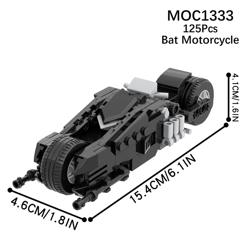 MOC1333 Creativity series super heroes series Batman Motorcycle Building Blocks Bricks Kids Toys for Children Gift MOC Parts