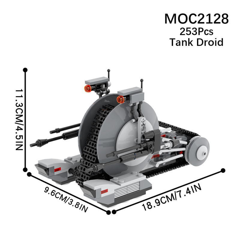 MOC2128 Star Wars Movie serie Tank Droid Building Blocks Bricks Kids Toys for Children Gift MOC Parts