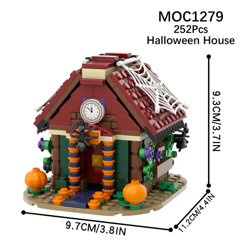 MOC1279 Creativity series Halloween House  Building Blocks Bricks Kids Toys for Children Halloween Gift MOC Parts