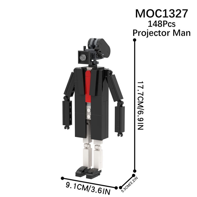 MOC1327 Creativity series Skibidi Toilet Brick Projector Man Character Model Building Blocks Bricks Kids Toys for Children Gift MOC Parts