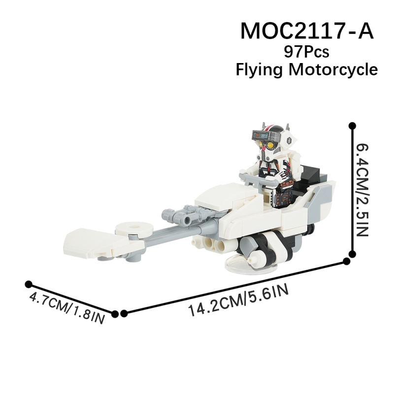 MOC2117 Star Wars Movie serie Sci-Fi Flying motorcycle Building Blocks Bricks Kids Toys for Children Gift MOC Parts